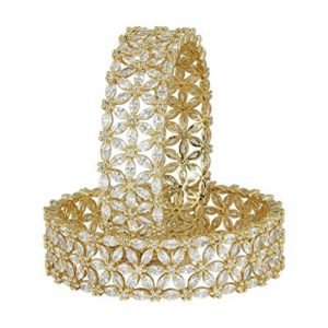 MUCH MORE Designer American Diamond CZ Bangles for Women's (DB-442, 2.8)
