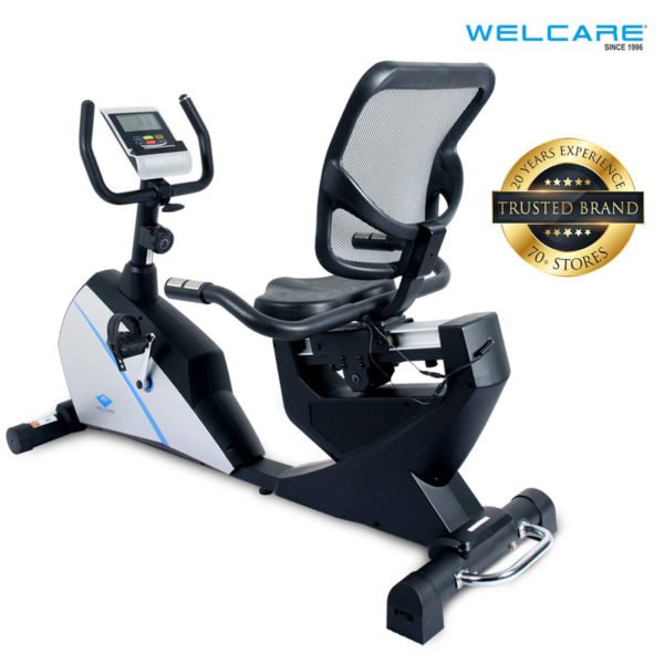 Welcare WC1588 Recumbent Exercise Bike with Adjustable Seat, Magnetic Resistance, Pulse Monitor and LCD Display (Free Installation & Demo)