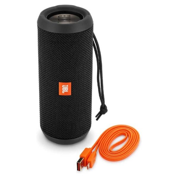 JBL Flip 3 Stealth Waterproof Portable Bluetooth Speaker with Rich Deep Bass (Black), Without Mic