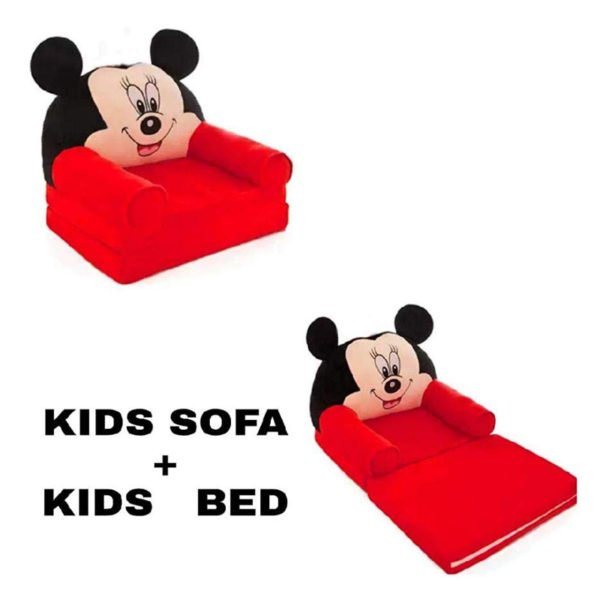 Blenzza Deco® Pure Fiber Kids Sofa Cum Bed (30 x 16 x 25 inches) (Mickey Mouse)