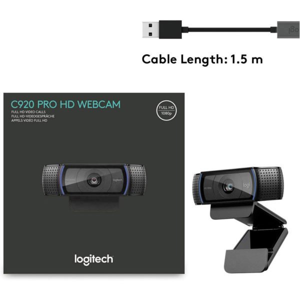 Logitech C922 Pro Stream Webcam 1080P Camera for HD Video Streaming & Recording at 60Fps