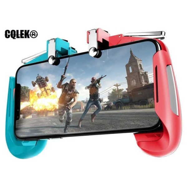 CQLEK® 2 in 1 Mobile Remote Controller Gamepad Holder Handle Joystick Triggers for PUBG L1 R1 Shoot Aim Button for iOS and Android