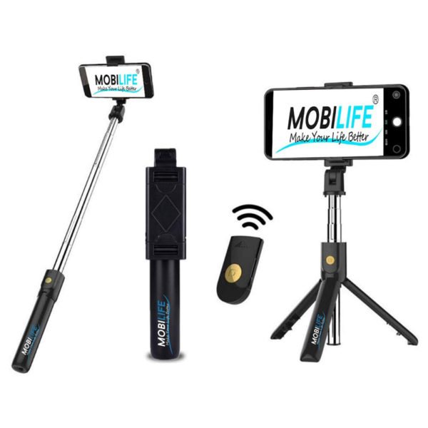 Hoteon Mobilife Bluetooth Extendable Selfie Stick with Wireless Remote and Tripod Stand Selfie Stick