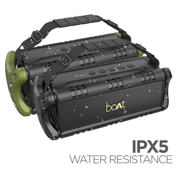 boAt Stone 1400 Wireless Bluetooth Speaker with IPX 5 Water Resistance, EQ Modes and HD Sound (Army Green)