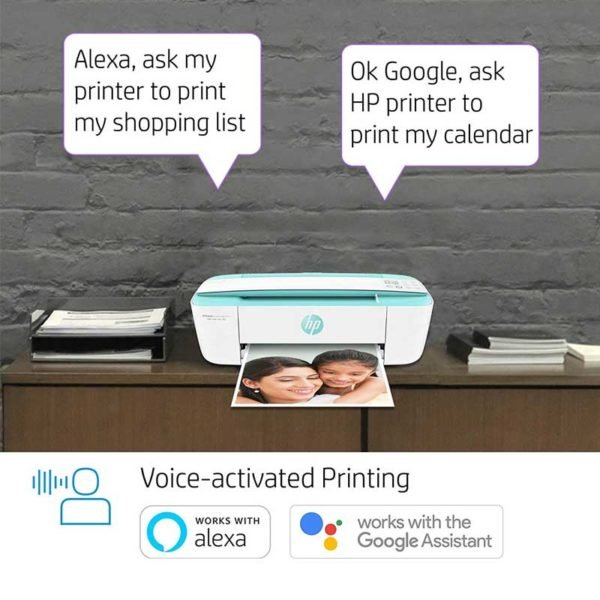 HP DeskJet Ink Advantage 3776 All-in-One Printer (T8W39B) with Voice-Activated Printing (Works with Alexa and Google Assistant)