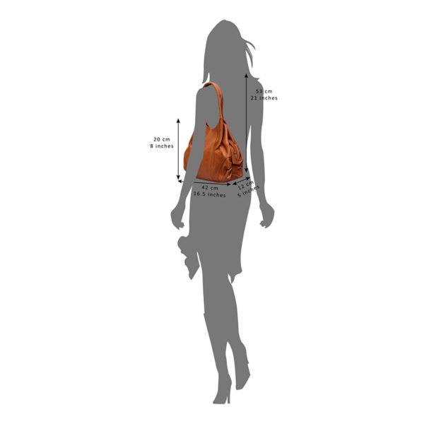 Fostelo Women's Style Diva Handbag (Tan) (FSB-396)