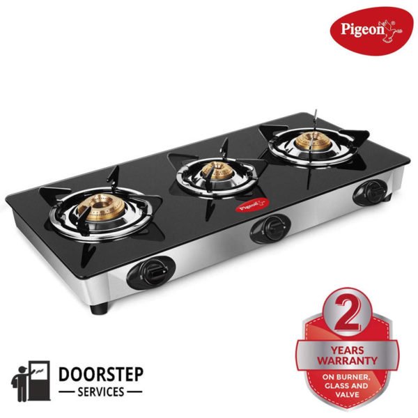 Pigeon by Stovekraft Favourite 3 Burner Line Cook Top Stove