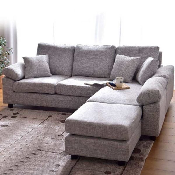 CasaStyle - Carloss Five Seater Interchangable L Shape Sofa (Light Grey)